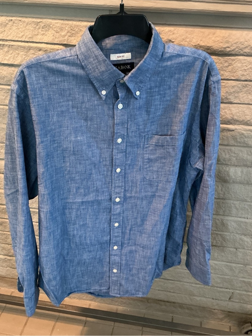 Jos. A. Bank Blue Denim Button-Down Shirt Size Large